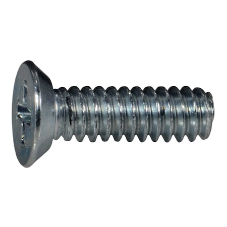 Midwest Fastener #10-24 x 5/8 in Phillips Flat Machine Screw, Zinc Plated Steel, 25 PK 931064
